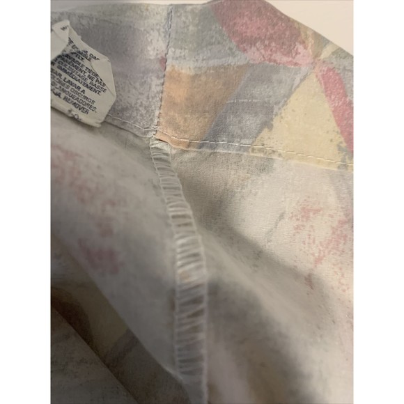 Vintage Wamsutta Standard Pillowcases Pair Abstract Southwestern Pastel Diamond - Picture 8 of 13